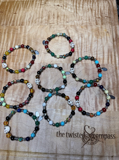 October Featured Natural Stone Stretch Bracelets